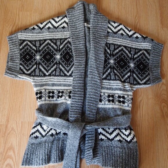 Old Navy Fair Isle‎ Tie Waist Cardigan - Picture 1 of 5
